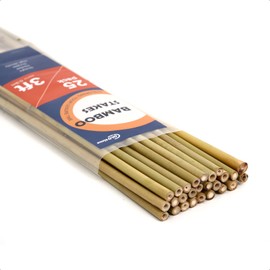 COLOtime Bamboo Stakes 3FT Garden Stakes Plant Stakes for Indoor and Outdoor Climbing Plants Poles Sticks Support Tomatoes Eggplants Beans 25 Pack