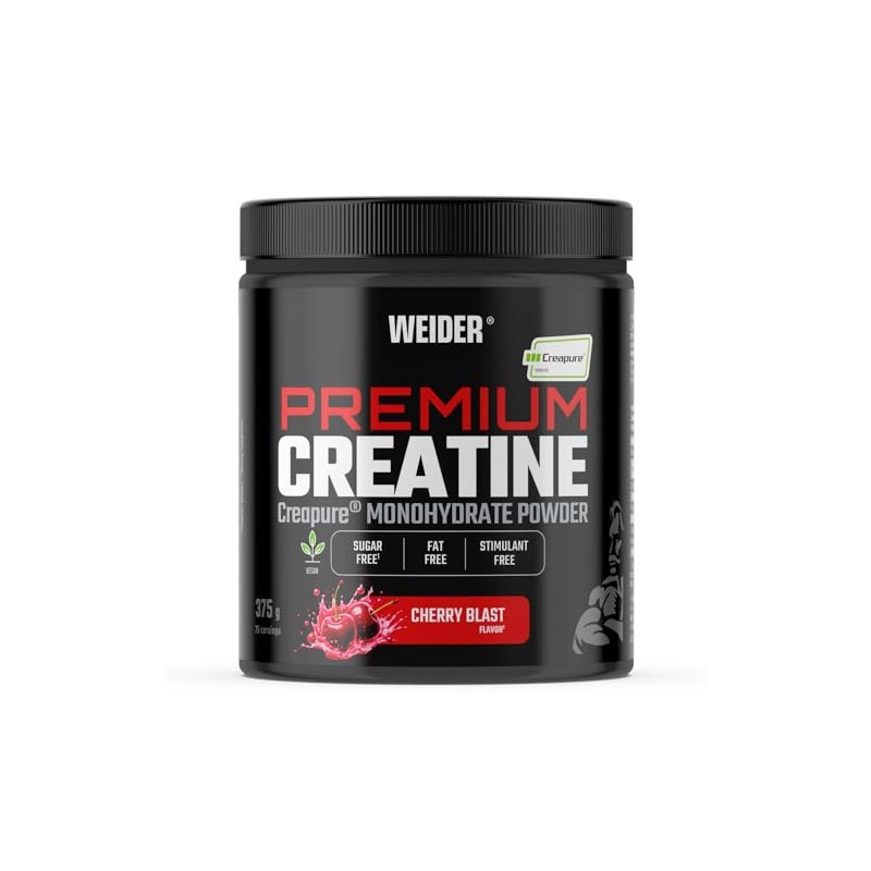 Weider Premium Creatine (375g) Ciliegia, Creatina Monoidrato 100% Creapure