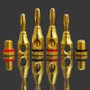 zmart バナナプラグ 金メッキ スピーカー 赤黒4セット 8本 バナナジャック テストリード ワニ口クリップ スピーカー端子