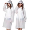 Cosowe Rain Ponchos for Adults Reusable, 2 Pcs Raincoats for