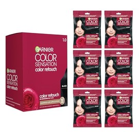 Garnier Garnier Color Sensation Color Retouch, Demi Permanent Hair Dye for Roots and Lengths with 100% Gray Coverage, Black Hair Dye, Pack of 6