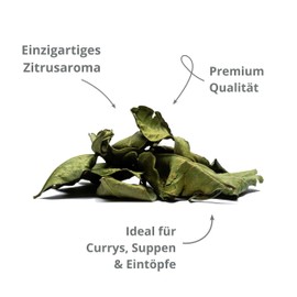 Boomers Gourmet - Kaffir Lime Leaves Dried, Kafir Lime, Kaffir Lime Leaves, Thai Lime Leaves, Dried Kaffir Lime - Spice Jar 11.5 cm - 6 g
