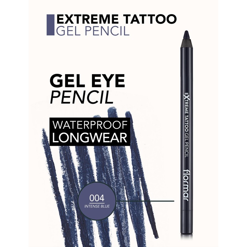 Flormar Augenstift - EXTREME TATTOO GEL PENCIL 004 INTENSE BLUE