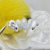 ❣White Christmas handmade nail tips - Short C curve coffin