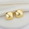 Chunky Gold Earrings for Women Girls 14k Gold Plated Stud