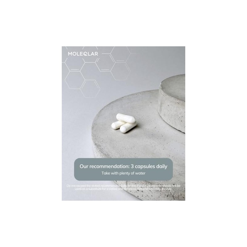 MoleQlar Magnesium L Threonate Capsules, 90 Pack, 150 mg Elemental