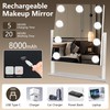 Ratsamee Rechargeable Vanity Mirror, 8000mAh 13"×15" Makeup Mirror