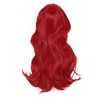 Red Long Straight Wigs with Bang Synthetic Heat Resistant Breathable
