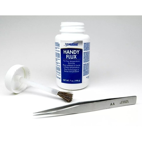 Handy Flux Paste 7oz Jar with AA Stainless Non-Magnetic Tweezer