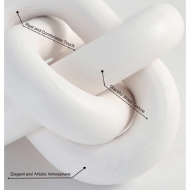 Homtik Wooden Knot - Aesthetic Modern Boho Decor for Wall Shelf, Coffee Table, Entryway Table, Dining Table, Bookshelf, Desk - Home Decoration for Living Room, Bedroom, Dining Room, Office (White)