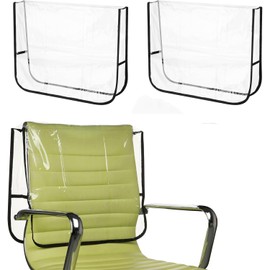 Clear Barber Salon Chair Back Covers,2Pcs Plastic Salon Chair Covers ProtectorsSalon Chair Cover Clear Chair Back Cover Salon Chair Hairdressing Chair Back Cover Hairdressing Chair Back Stitched Cover