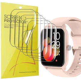 Compatible with IDW13 Smartwatch Screen Protector, [3 Pack] Lamshaw Full Coverage PET 3D Clear Film Compatible with Woneligo W13,EGQINR IDW13,AITAFY IDW13,Faweio IDW13,VRPEFIT IDW13,TOOBUR IDW13 Smartwatch (Clear-6 Pack)