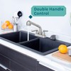 JS Jackson Supplies Dual Handle Pull Out Faucet, Stainless Steel