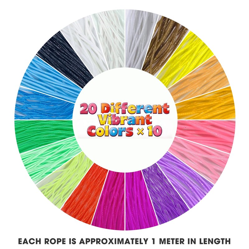 VINATO Set Creativo Fai-da-Te, Kit Completo per Intreccio Scoubidou con