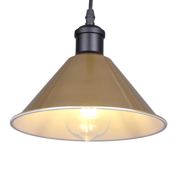 GIGGI Retro Gold Light Shade Ceiling, Cone Metal Lampshades for