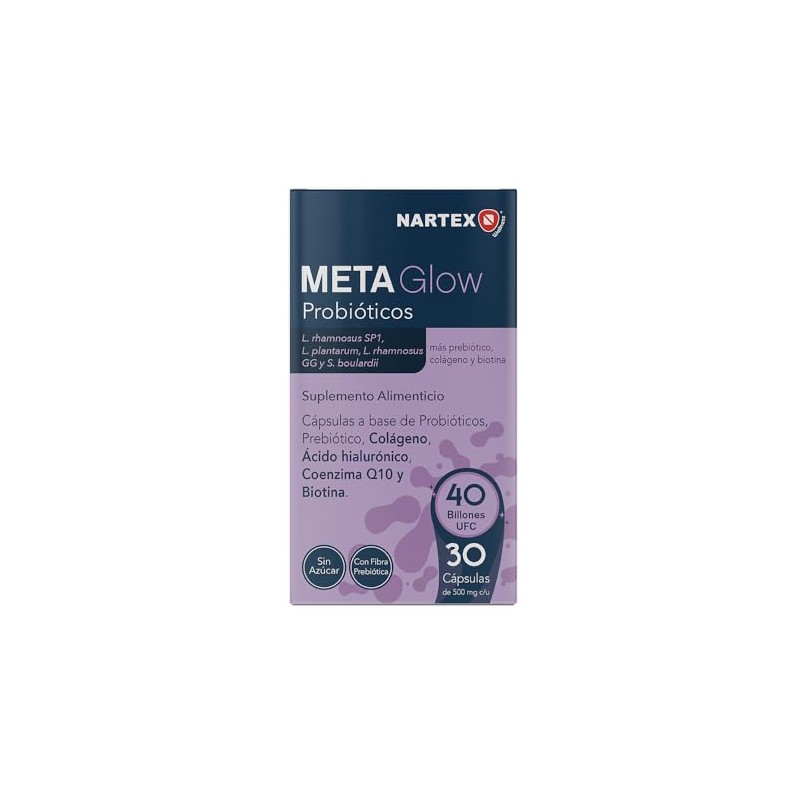 Meta Glow Probióticos Pack de 2 x 30 Cápsulas, Suplemento
