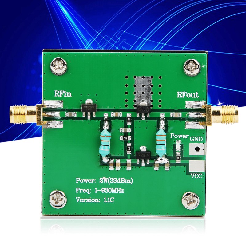12V DC RF Power Wideband Amplifier Amplification Module 1-930MHz Working