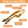 Garlic press and slicer 2 in 1,Effortlessly Crush, Slice, and