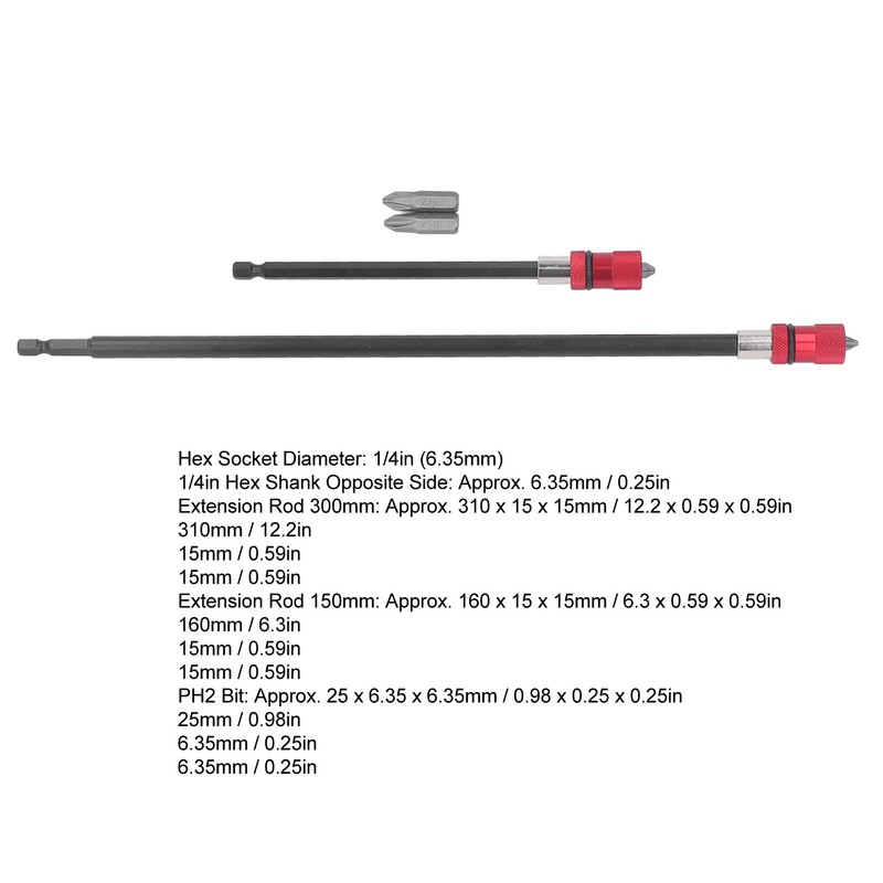 1/4 Hex Extension, Magnetic Extension Stable Tight Connection Quick Release
