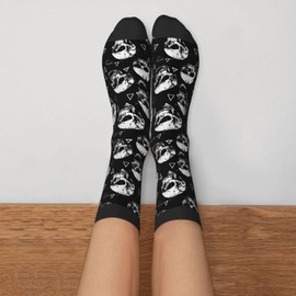 Taekifiyy Skulls Funny Socks Novelty Crew Socks For Women Men