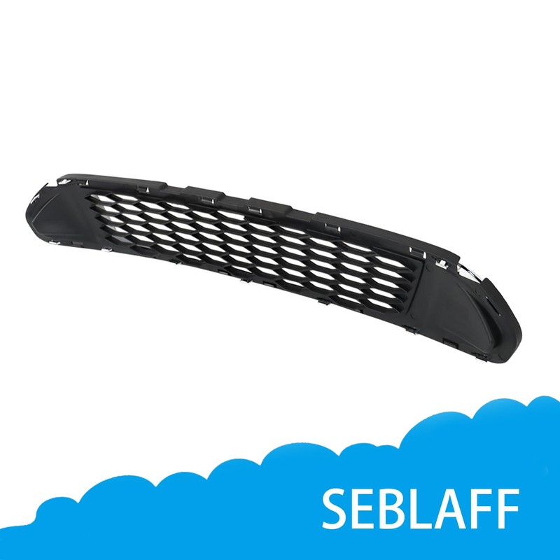 SEBLAFF Lower Grille and Chrome Molding Trim Assembly Black Grill