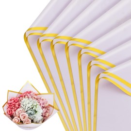 BEISHIDA 20 Sheets Light Purple Flower Wrapping Paper, Floral Paper, Bouquet Paper, Matte with Black Edges Paper for Graduation Christmas Valentine's Day Birthdays Flowers Bouquet Gift Wrapping