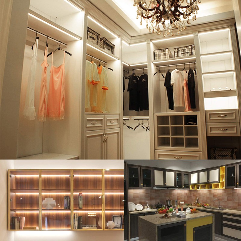 LED Under Counter Light Fixtures, 6pcs Hardwired Cabinet Strip Lighting