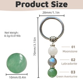 Ruimestron Natural Crystal Keychain for Women, Cute Inspirational Gift for New Beginnings, Retirement, Going Away, Farewell, Congratulations, Divorce, Housewarming, Coworkers & Best Friend