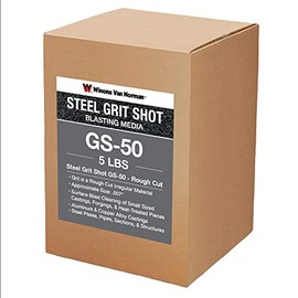 Steel Grit GS-50 - Rough Cut Shot - Sandblasting Media (5lbs)