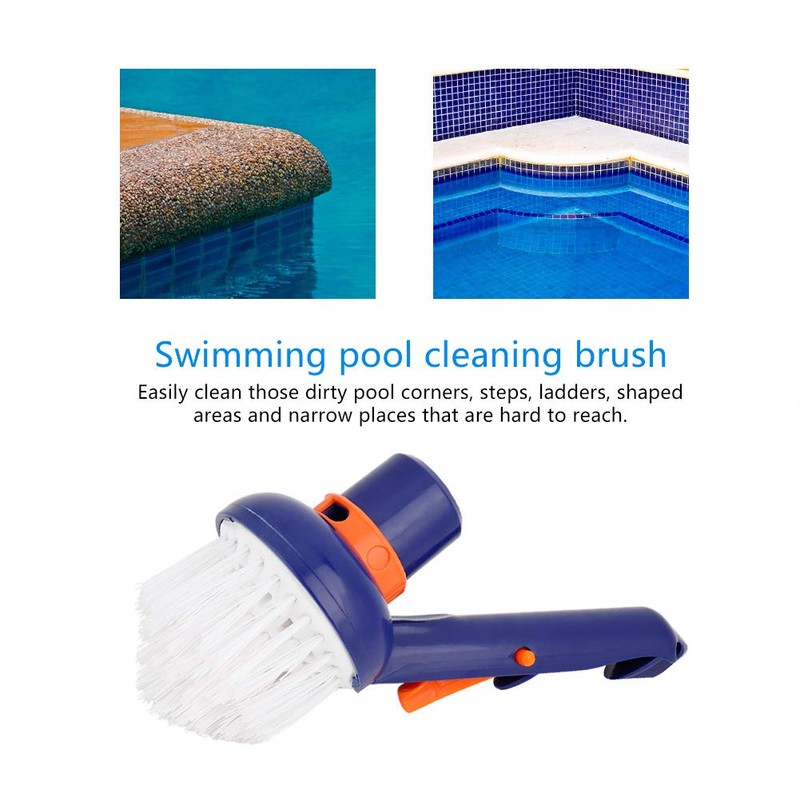 BORDSTRACT Pool Corner Vacuum Brush Swimming Pool Step Vac Brush