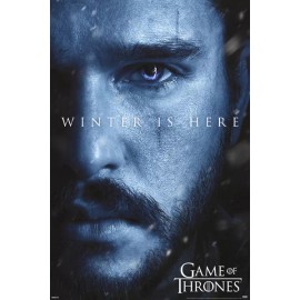 GAME OF THRONES WINTER IS HERE JON 24x36 POSTER GOT JON SNOW KING OF THE NORTH!!