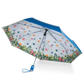 Totes Canopy Print Auto Open Close Umbrella, Floral, One Size, Totes Under Canopy Print Auto Open Close Umbrella