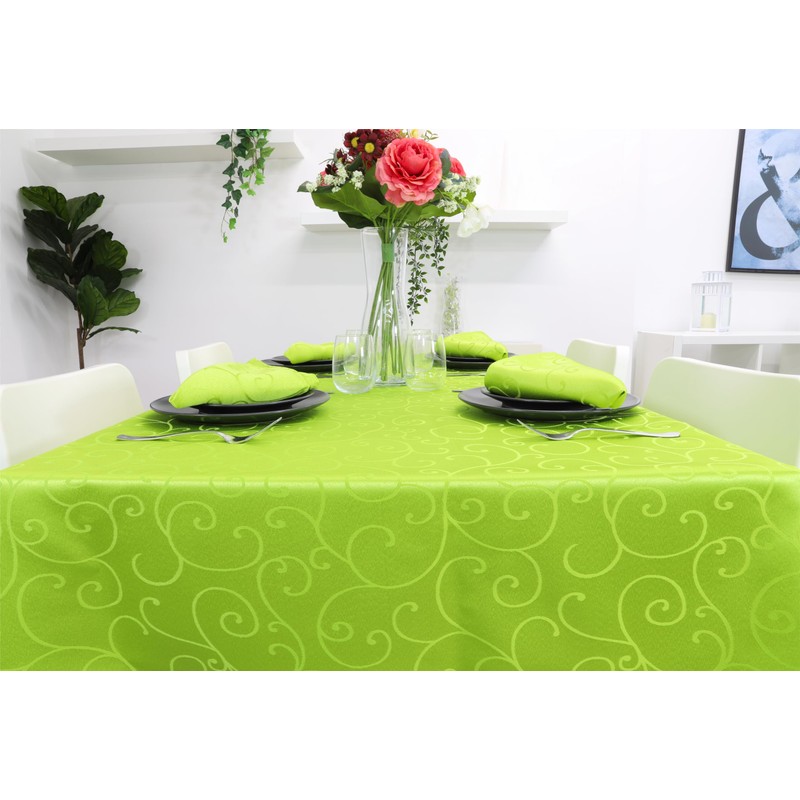 Christmas Concepts® 137cm x 183cm Damask Round Tablecloth - Home