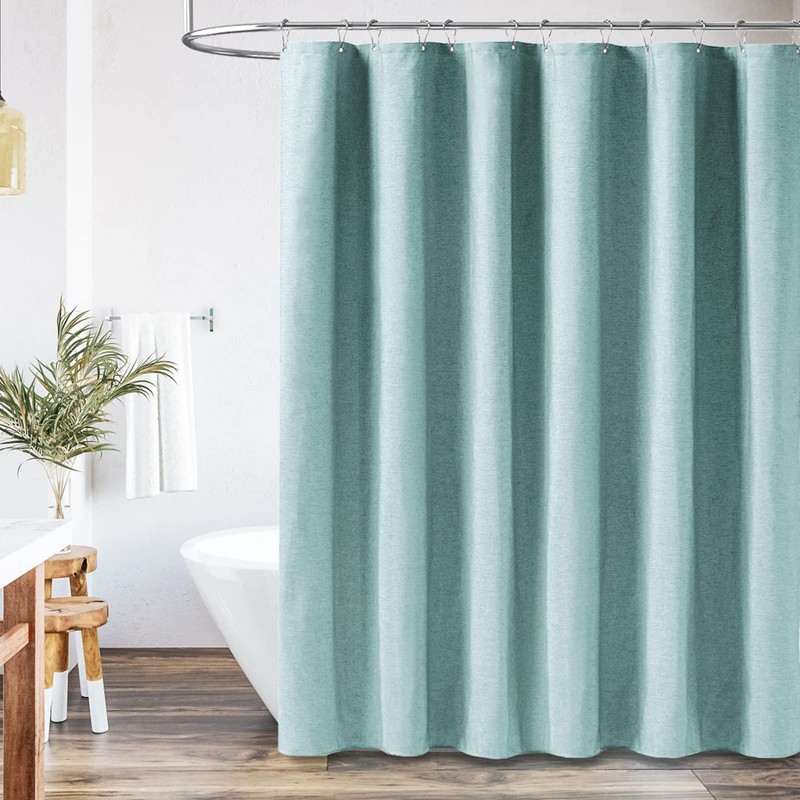 BTTN Extra Long Shower Curtain - 72x96 Inch Long Linen