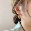 MOUP Metal Ring Earrings, Women's Popular Earrings, Pierced Style, Hypoallergenic,