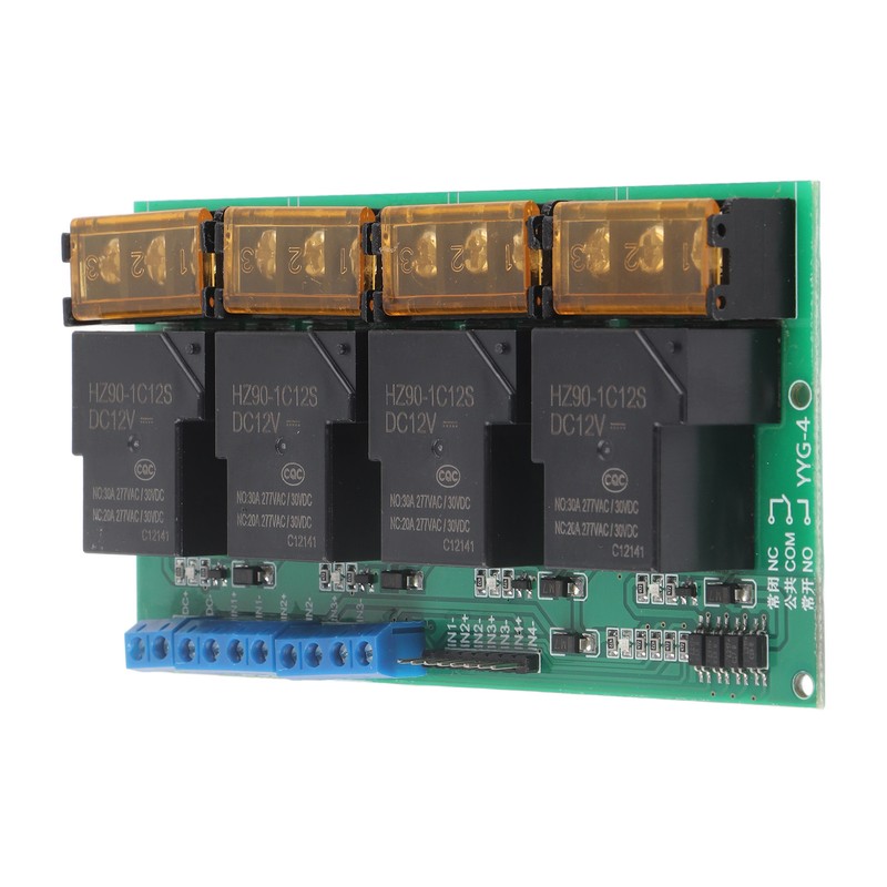 High Power Four Way Relay Module Control Panel Optocoupler Isolation