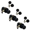 3 - Ashland Black Entry Knob with Matching Single Cylinder