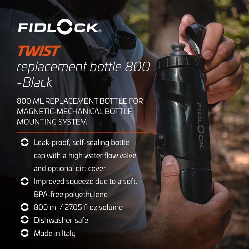 Fidlock Twist Replacement Drinking Bottle 800 ml Black