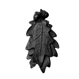 Renovators Supply Black Cast Iron Oak Leaf Door Knocker 6 X 3 Inches Long Antique Decorative Leaf Style Heavy Duty Front Door Gate Knocker Black Powder Coated Metal Knockers with Mounting Hardware