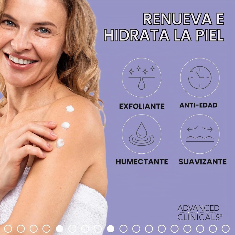 Advanced Clinicals- Loción corporal hidratante para el cuidado de la