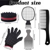 5 Piece Hair Sponge Set, Double Sided Oval Magic Twisting