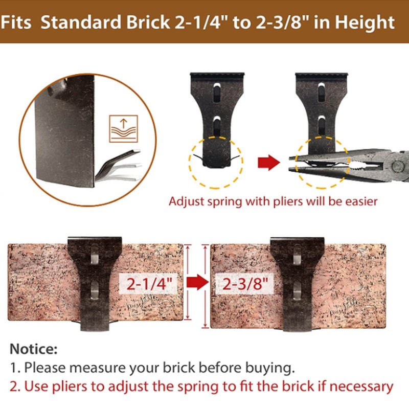 Clips for Brick, 8Pcs Sturdy Steel Material Brick Hook Clips