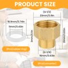 1/2" Female to 3/8" Male BSP Thread Brass Hex Reducing