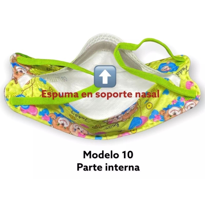 Ouldoeny Kf94 Infantil Ouldoeny Con Diseños Y Esponja Premium 20pzas