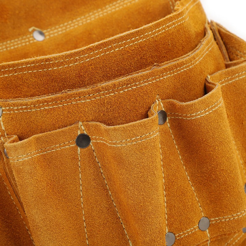 Tool Waist Bag Multifunctional Yellow Cowhide Electrician Hardware Tool Storage