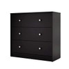 Atlin Designs Modern 3 Drawer Wooden Chest in Black