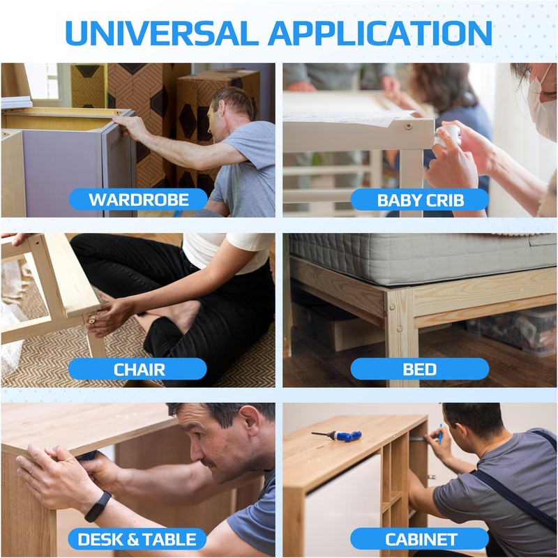 M6 x 60mm Furniture Hex Bolts 25 Pack – Steel