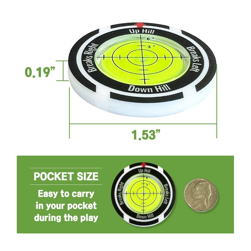 BUDDYBIRDIE Birdie Putt Green Reader | Poker Chip Style Ball
