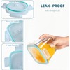 Qxbekmor Glass Soup Container with Airtight Lids, 4 Cup Square