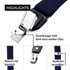 DonDon Men's Fashion Braces Suspenders 2,5 cm 1,0" Wide with